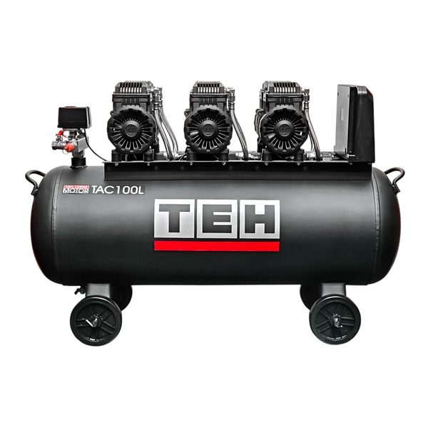 Compresor de Aire 100 Litros Libre de Aceite 6 HP TEHTOOLS