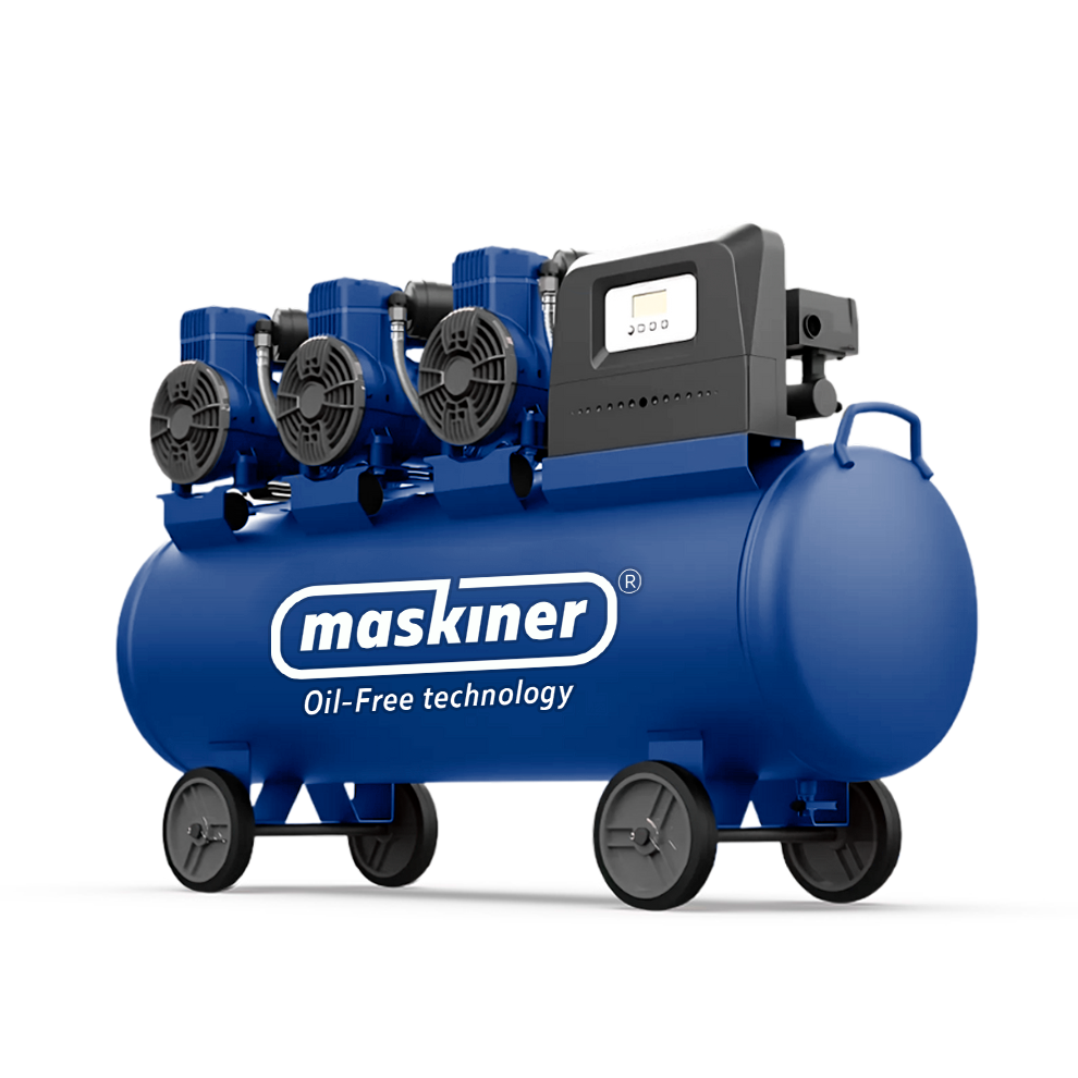Compresor de Aire Libre de Aceite 100L para pintura automotriz Maskiner