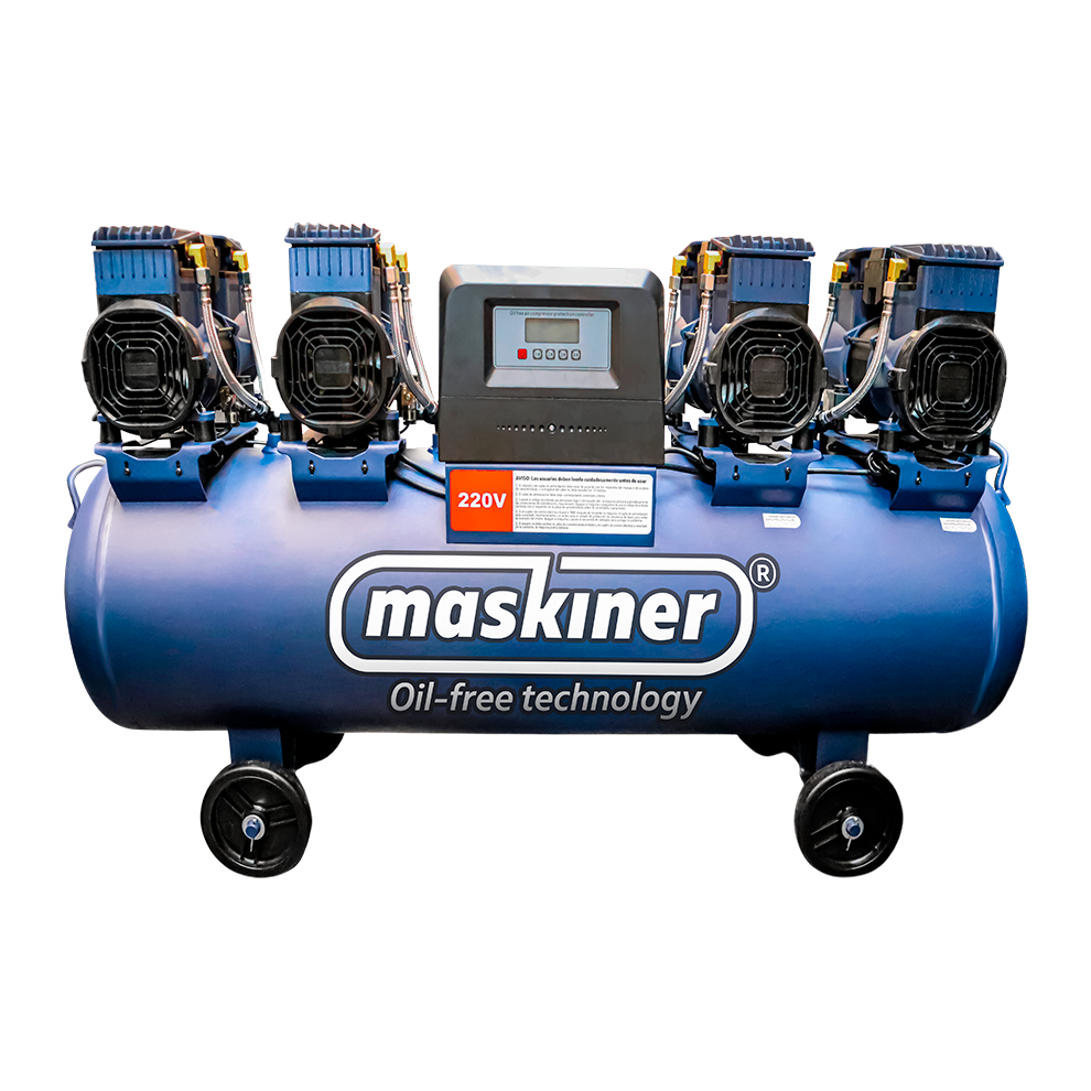 Compresor de Aire Libre de Aceite 120L / 8HP para pintura automotriz Maskiner