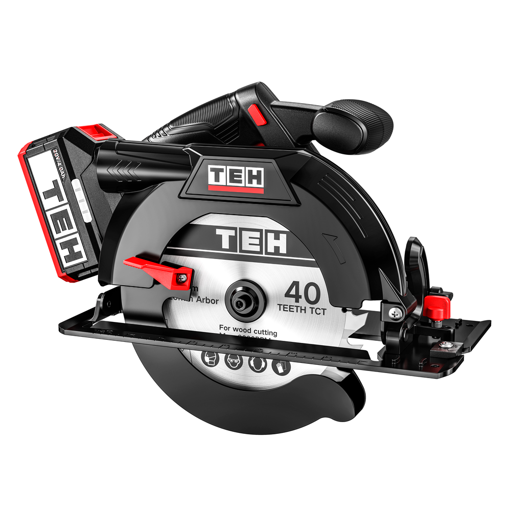 Sierra Circular Inalámbrica Brushless 20V + 1 Batería + Cargador TEHTOOLS