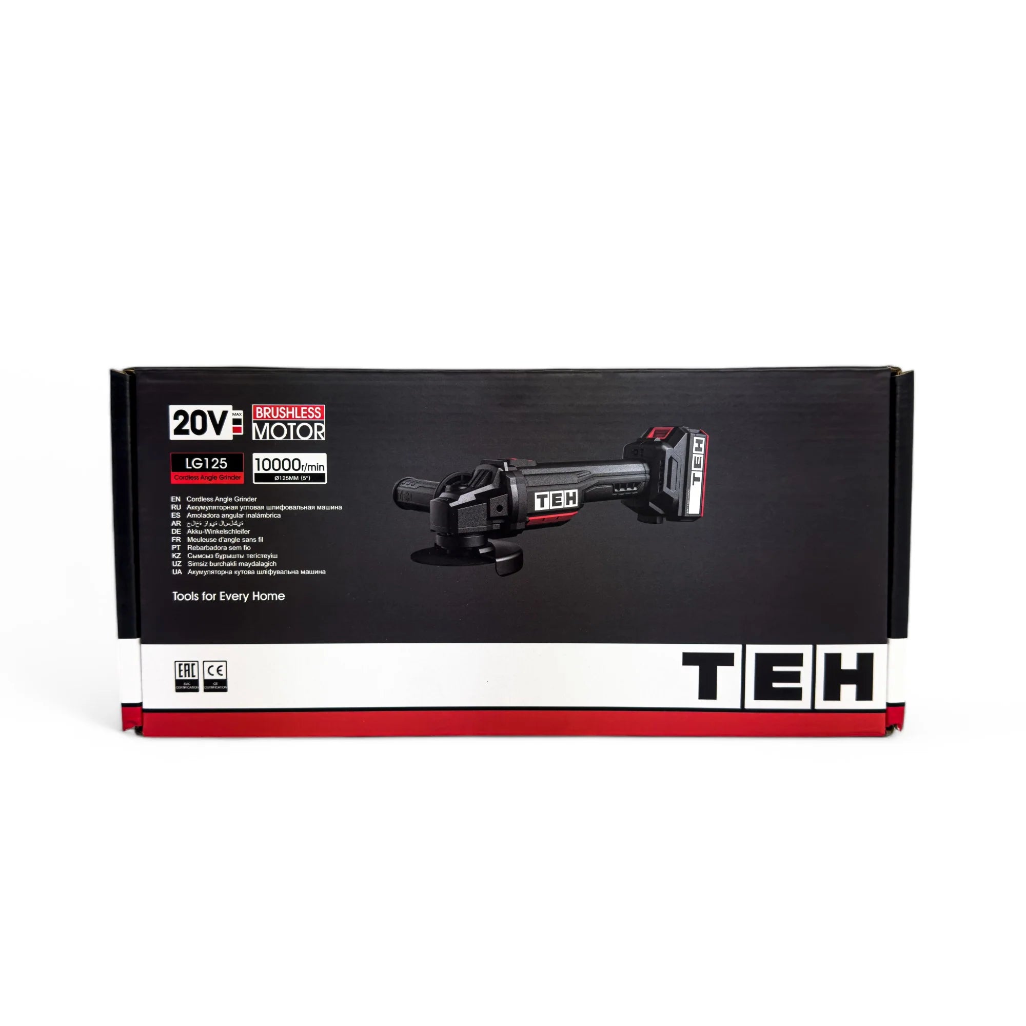 Esmeril Angular Inalámbrico 20V 5" + 2 Batería 4Ah + Cargador + Bolso TEHTOOLS