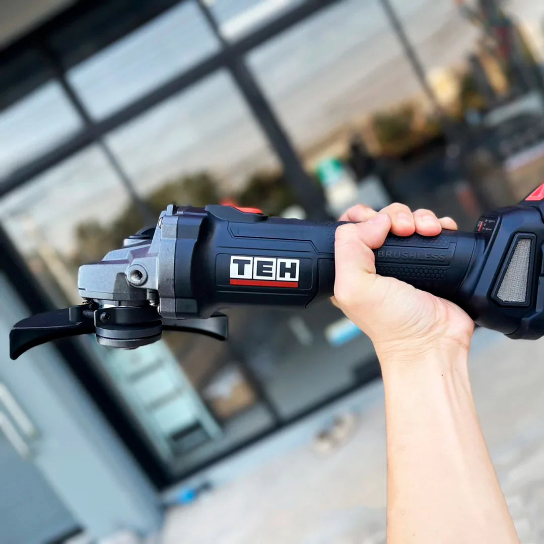 Esmeril Angular Inalámbrico 20V 5" + 2 Batería 4Ah + Cargador + Bolso TEHTOOLS