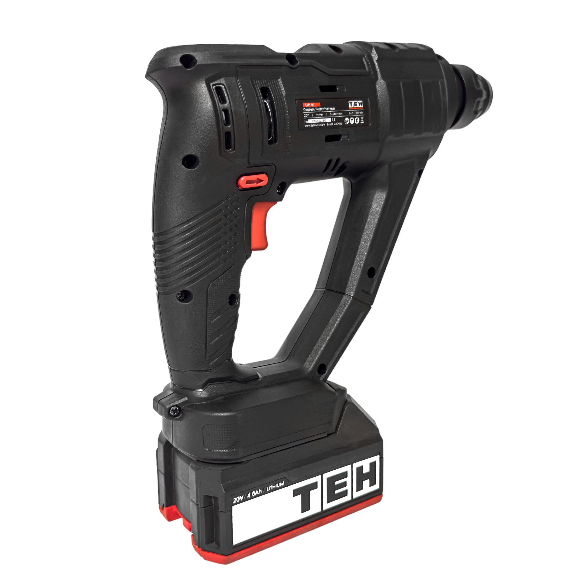 Taladro Martillo Perforador 20V 16MM + 2 Batería + Cargador + Bolso TEHTOOLS