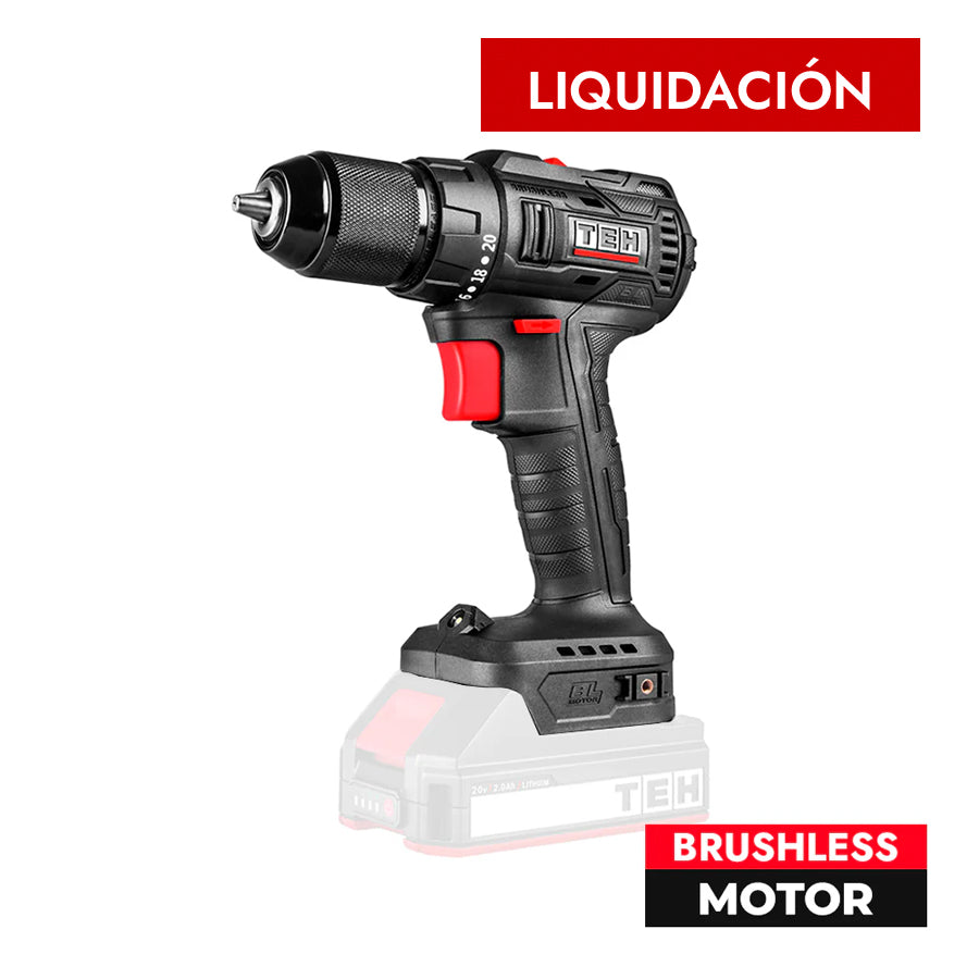 Taladro Inalambrico 20V 50NM LD105 S/Bateria S/Cargador TEHTOOLS