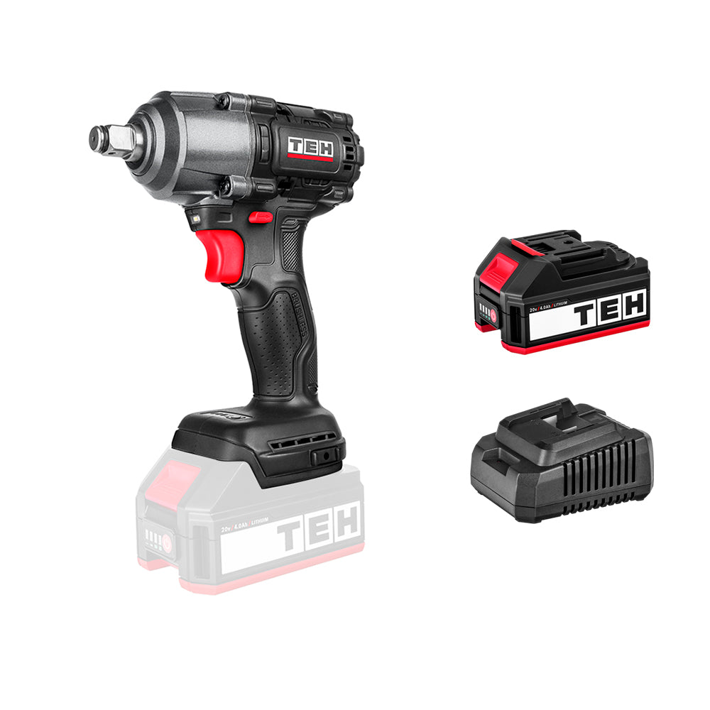 Llave de Impacto Inalambrica 20V 500NM + 1 Baterías + Cargador TEHTOOLS