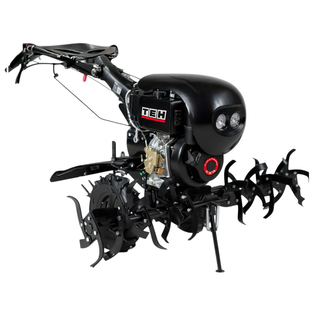Motocultivador Diesel 10HP Partida Eléctrica Arador y Cultivador TEHTOOLS