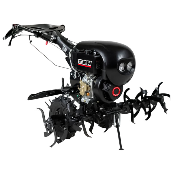 Motocultivador Diesel 10HP Partida Eléctrica Arador y Cultivador TEHTOOLS