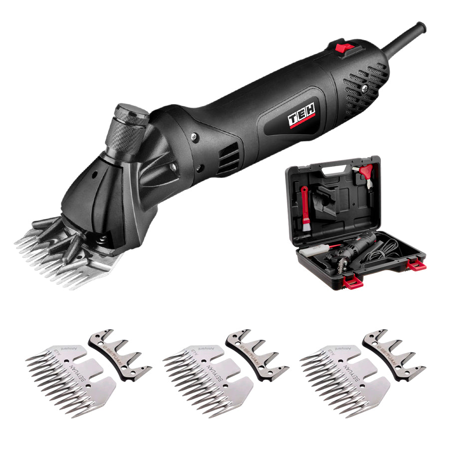 Máquina Esquiladora Cortadora de Lana de Oveja 500W + 3 Cuchilla de Repuesto TEHTOOLS