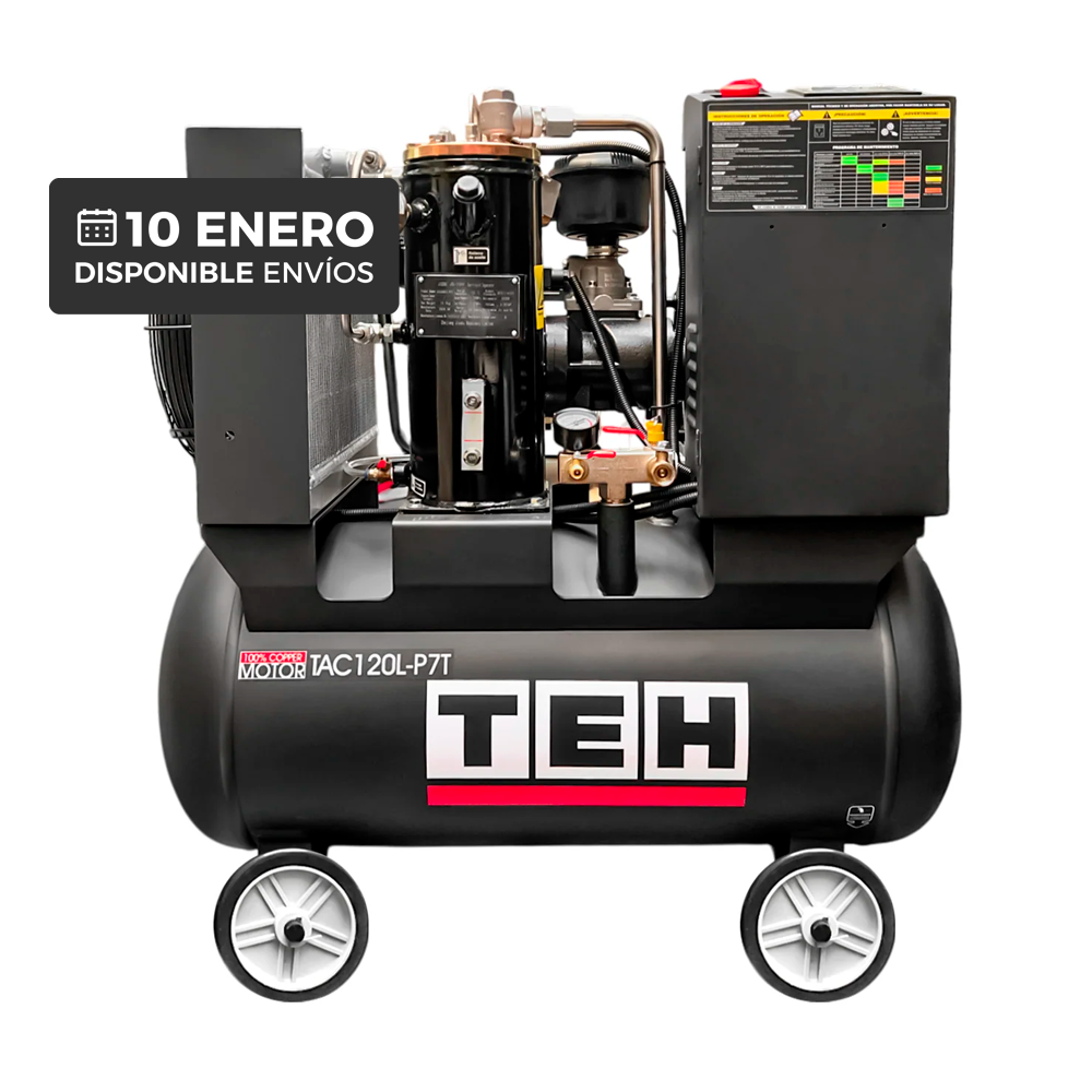 PREVENTA Compresor de Tornillo 10HP 7.5kW 120L 380V TEHTOOLS