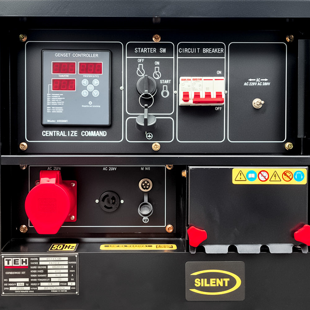 Generador Diésel Silencioso 220/380V 12 KW Partida Eléctrica TEH