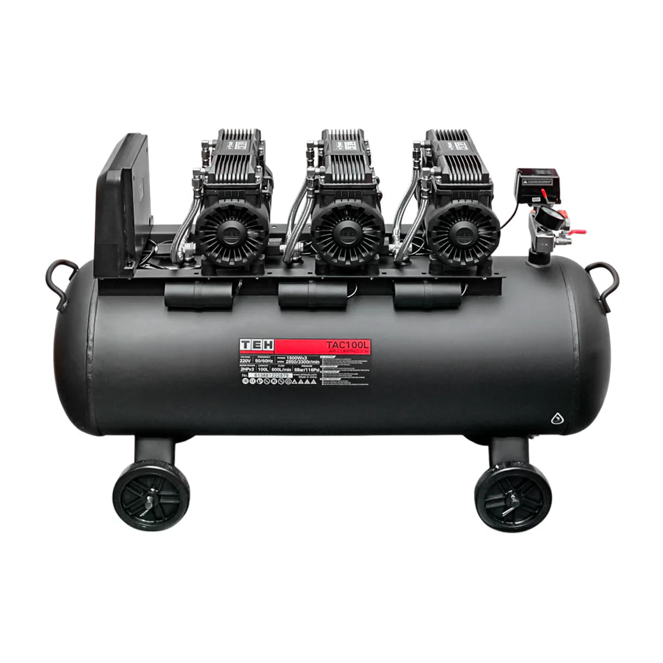 PREVENTA Compresor de Aire 100 litros Libre de Aceite 6 HP TEHTOOLS