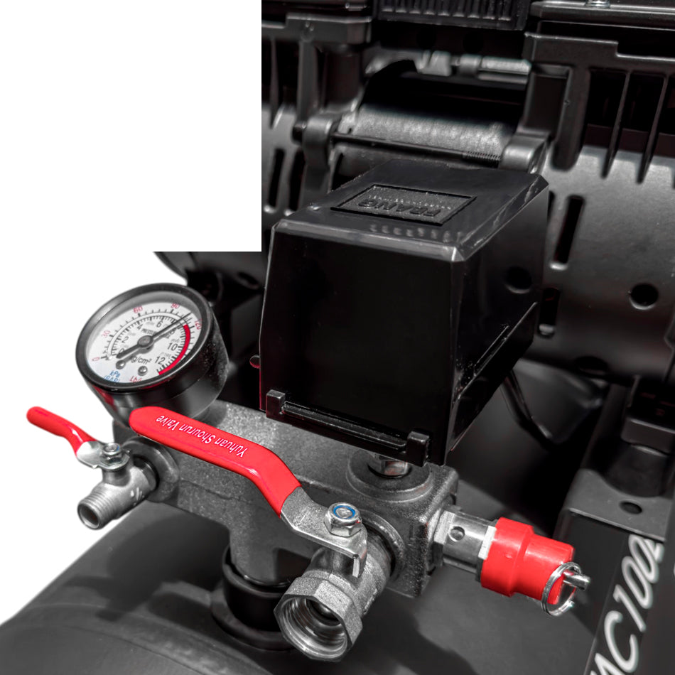 Compresor de Aire 100 Litros Libre de Aceite 6 HP TEHTOOLS  + Cable Conexión 32A Multiflex 3 M TEHTOOLS