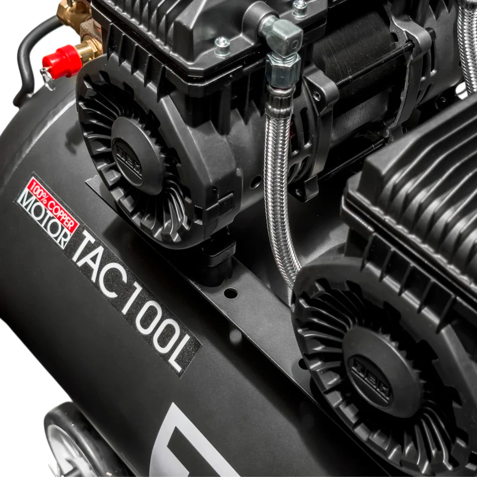 PREVENTA Compresor de Aire 100 litros Libre de Aceite 6 HP TEHTOOLS