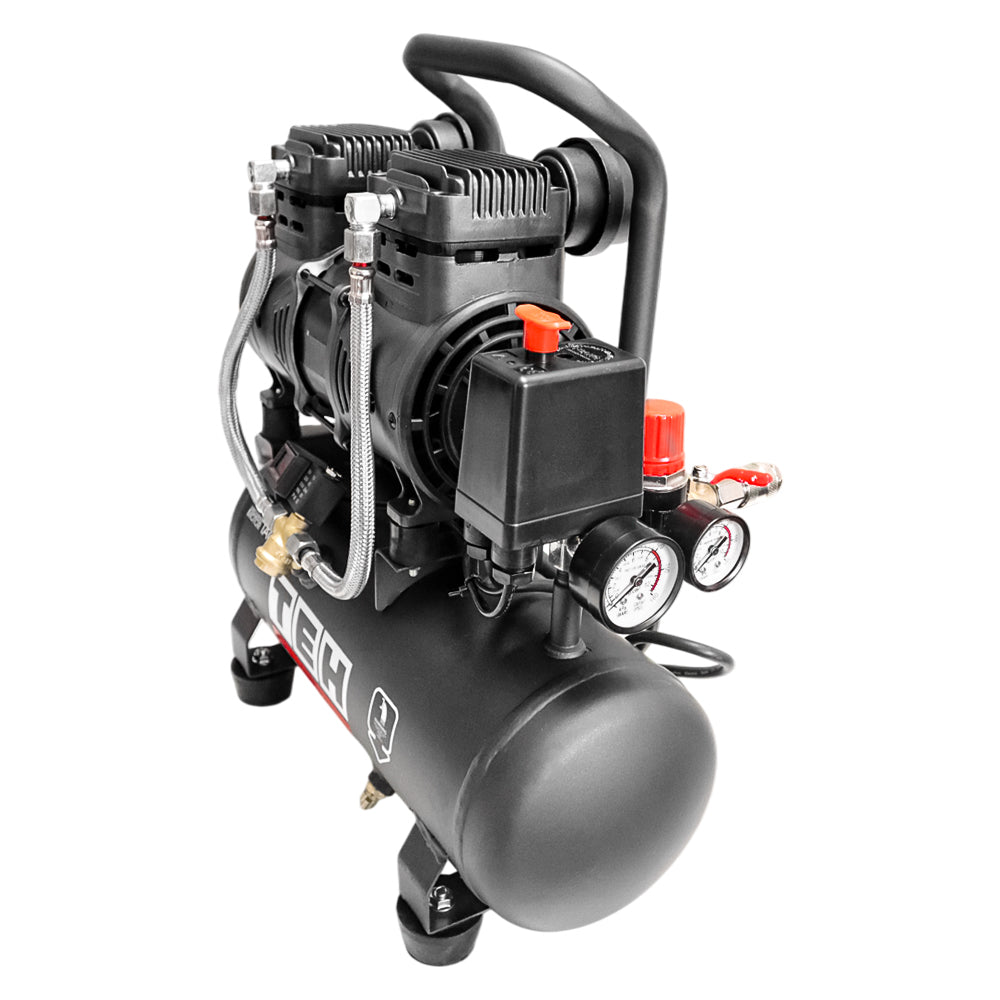 Compresor de Aire 10 Litros Libre de Aceite 2HP TEHTOOLS