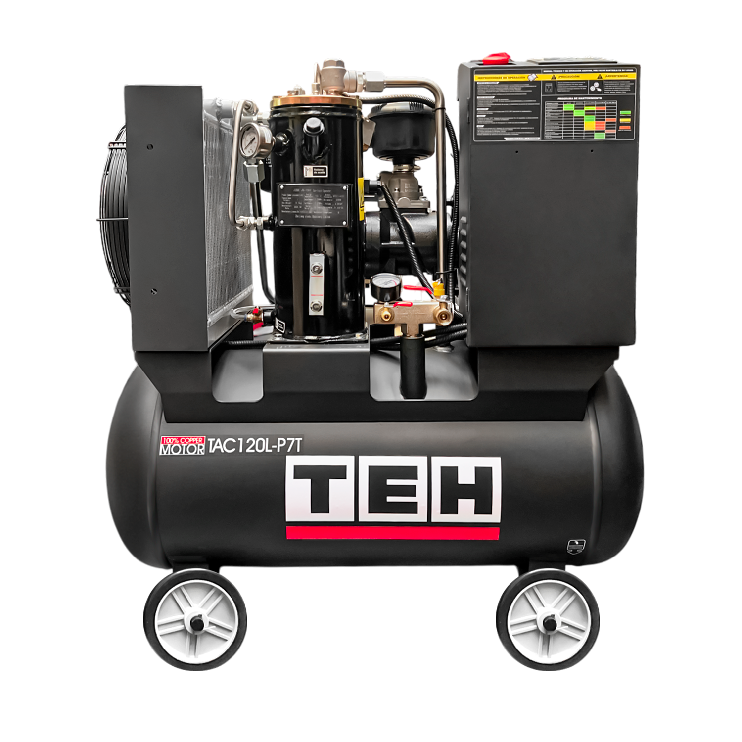 Compresor de Tornillo 10HP 7.5kW 120L 380V TEHTOOLS
