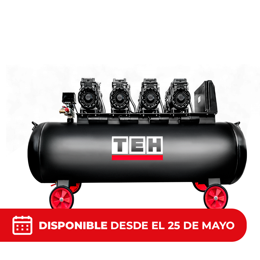 PREVENTA Compresor de Aire 130 litros Libre de Aceite 8HP TEHTOOLS