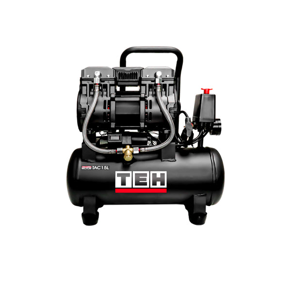 Compresor de Aire 15 Litros Libre de Aceite 2HP TEHTOOLS