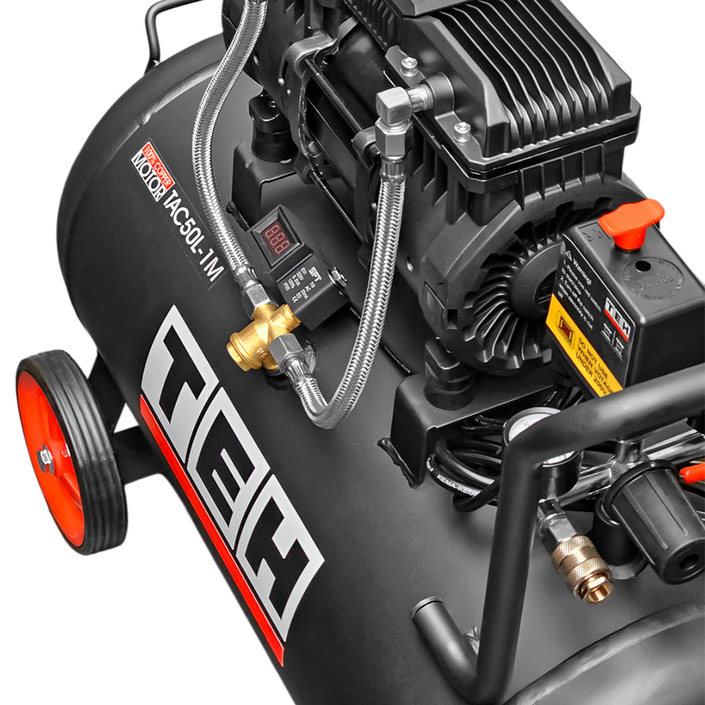 Compresor de Aire 50 Litros Libre de Aceite 2HP TEHTOOLS