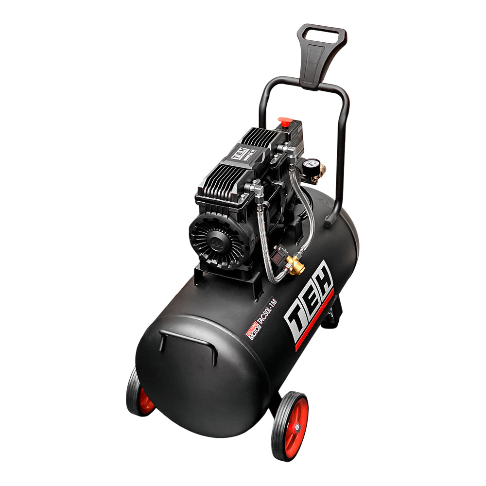 Compresor de Aire 50 Litros Libre de Aceite 2HP TEHTOOLS