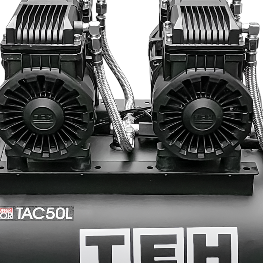 Compresor de Aire 50 Litros Libre de Aceite 4HP TEHTOOLS
