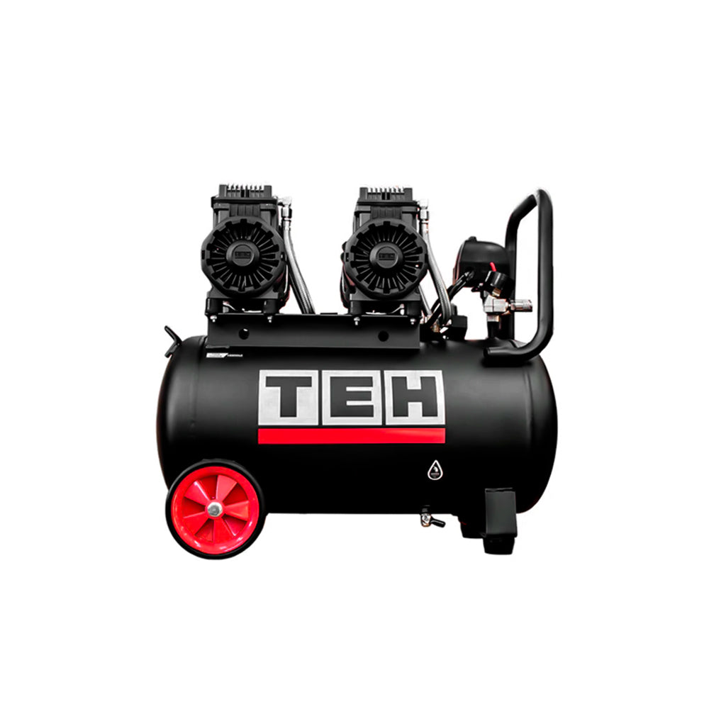 Compresor de Aire 50 Litros Libre de Aceite 4HP TEHTOOLS