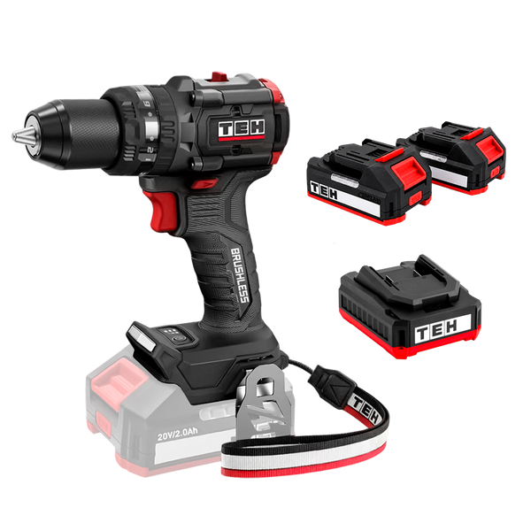 Taladro Atornillador Inalámbrico Brushless 20V 70 Nm TEHTOOLS