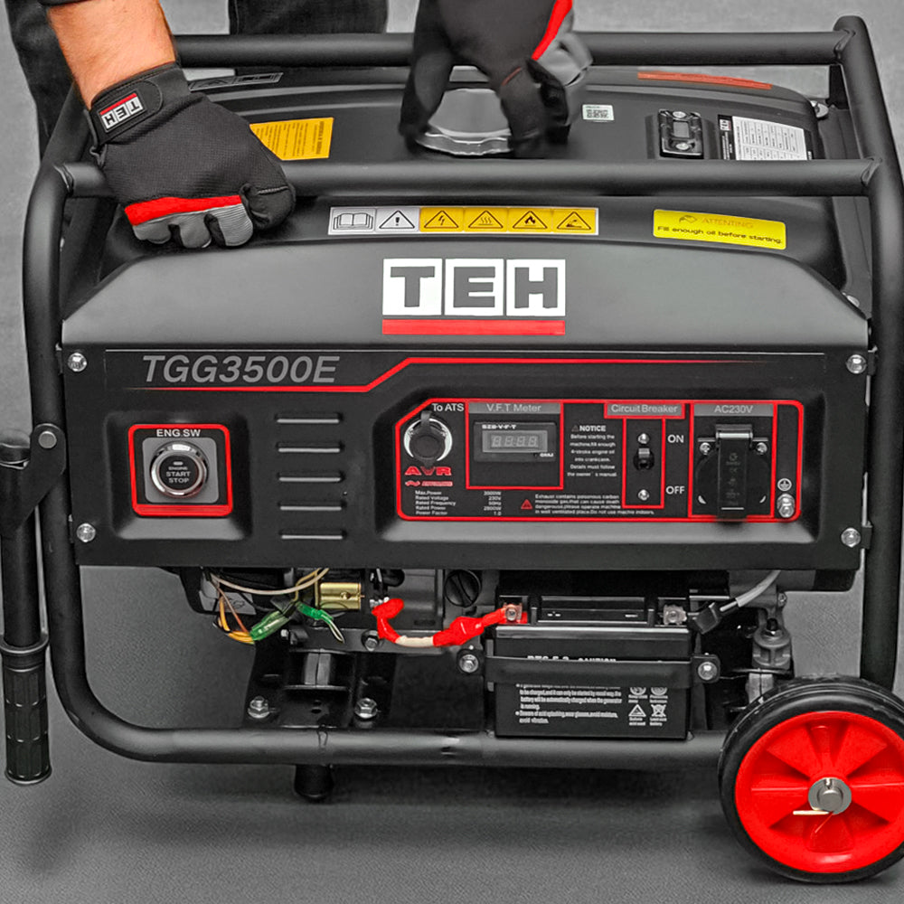 Generador a Gasolina 3.0 kW  Partida Eléctrica Conexión ATS + ATS de 7 PINES TEHTOOLS