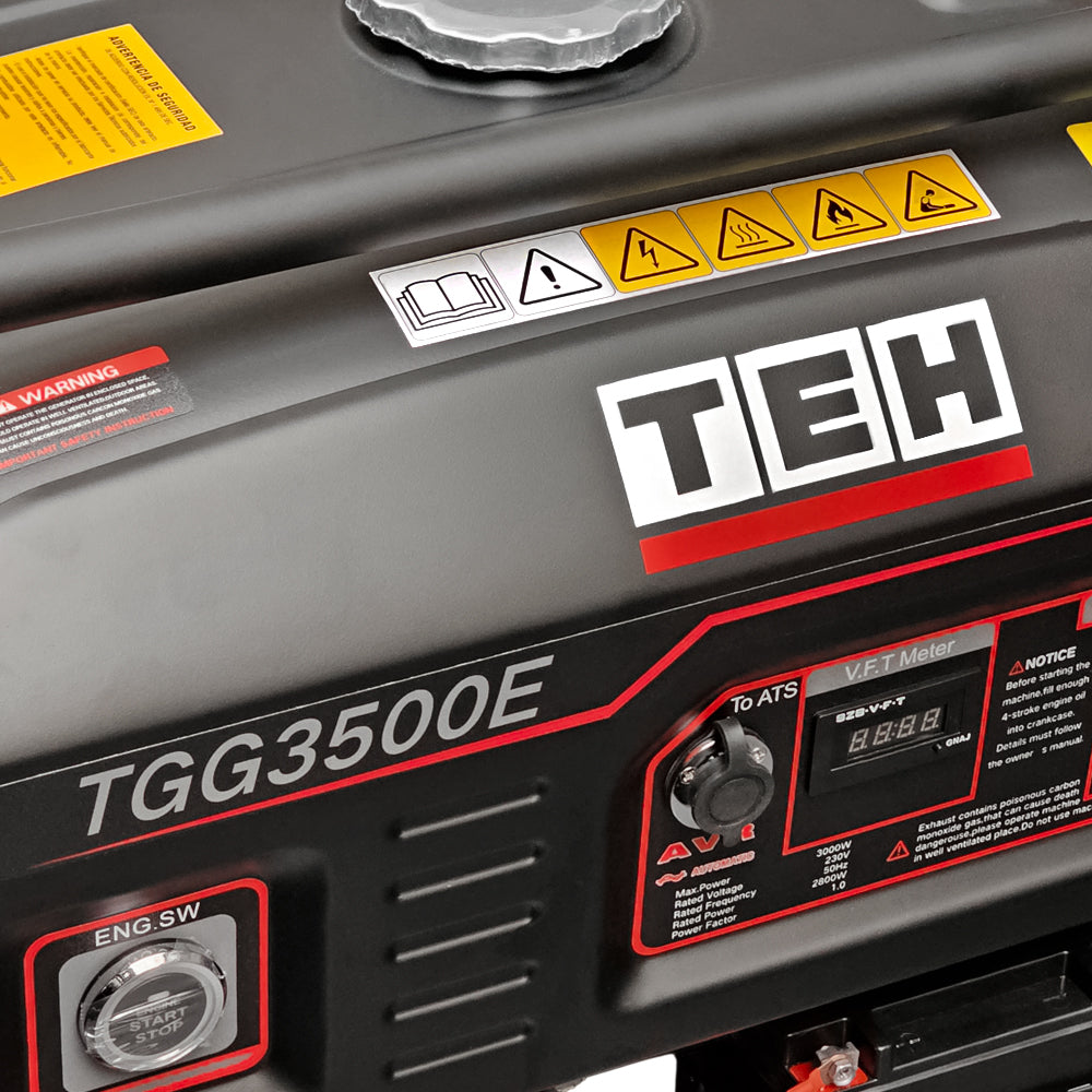 Generador a Gasolina 3.0 kW  Partida Eléctrica Conexión ATS + ATS de 7 PINES TEHTOOLS