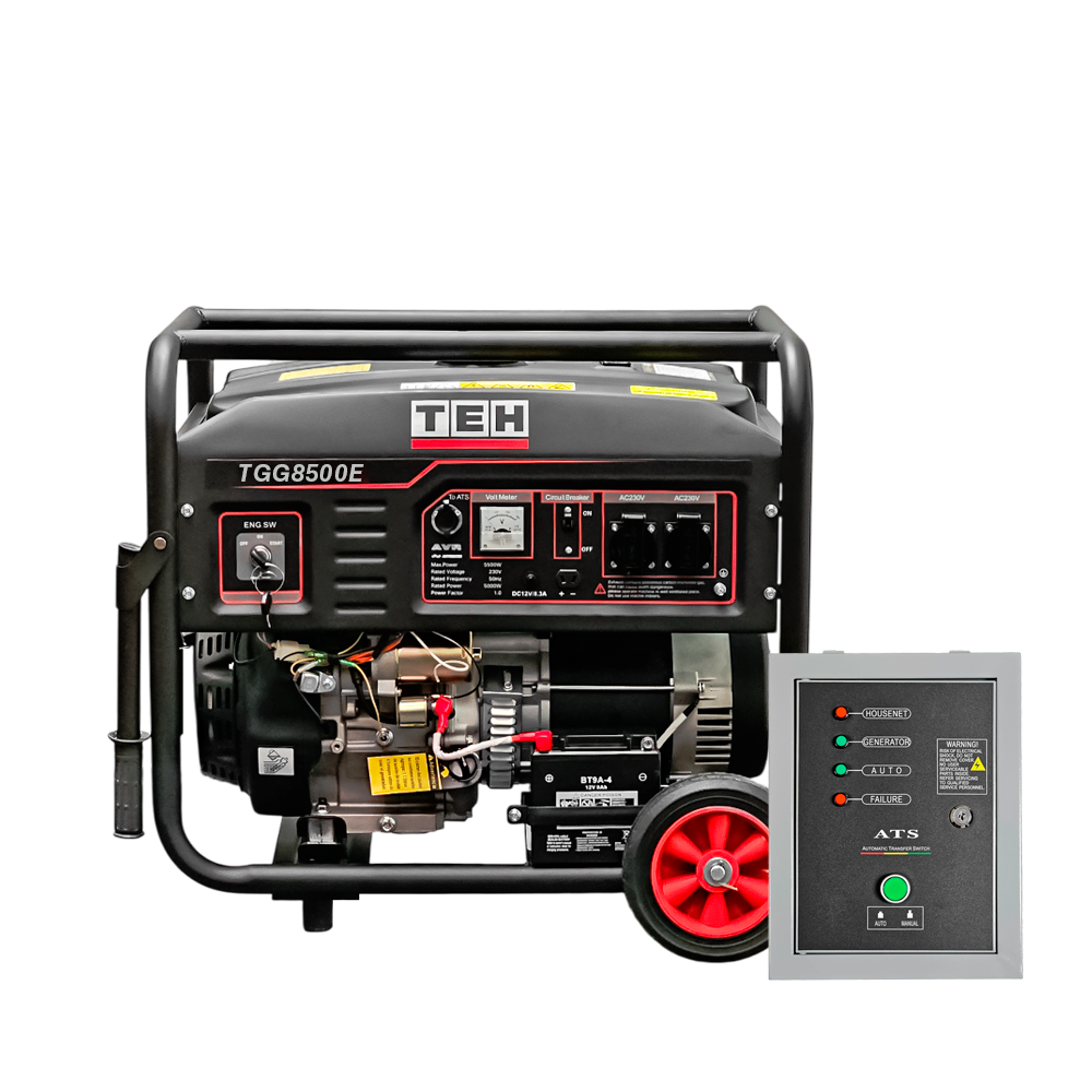 Generador a Gasolina 8.5 kW  Partida Eléctrica Conexión ATS + ATS de 8 PINES TEHTOOLS
