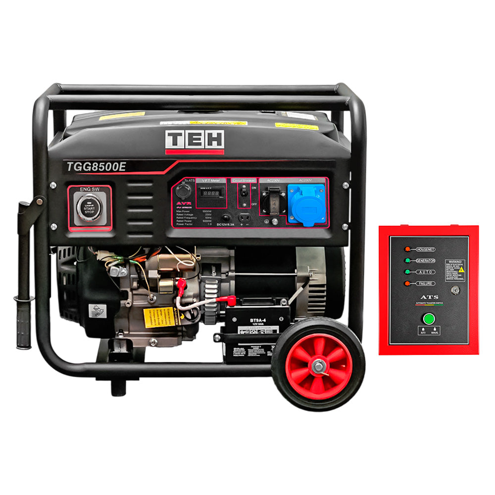 Generador a Gasolina 8.5 kW  Partida Eléctrica Conexión ATS + ATS de 7 PINES TEHTOOLS