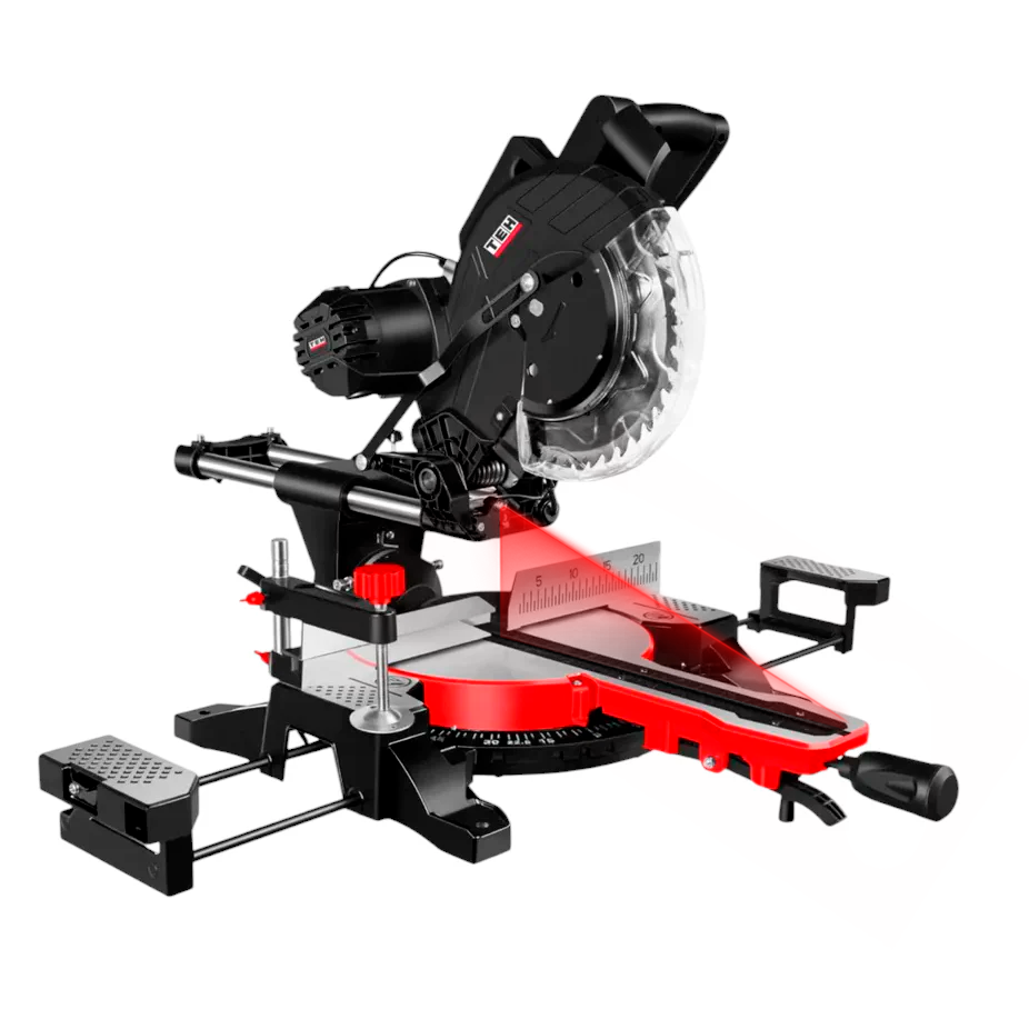 Sierra Ingleteadora Telescópica 1800W 255mm con Láser TMS25519B TEHTOOLS