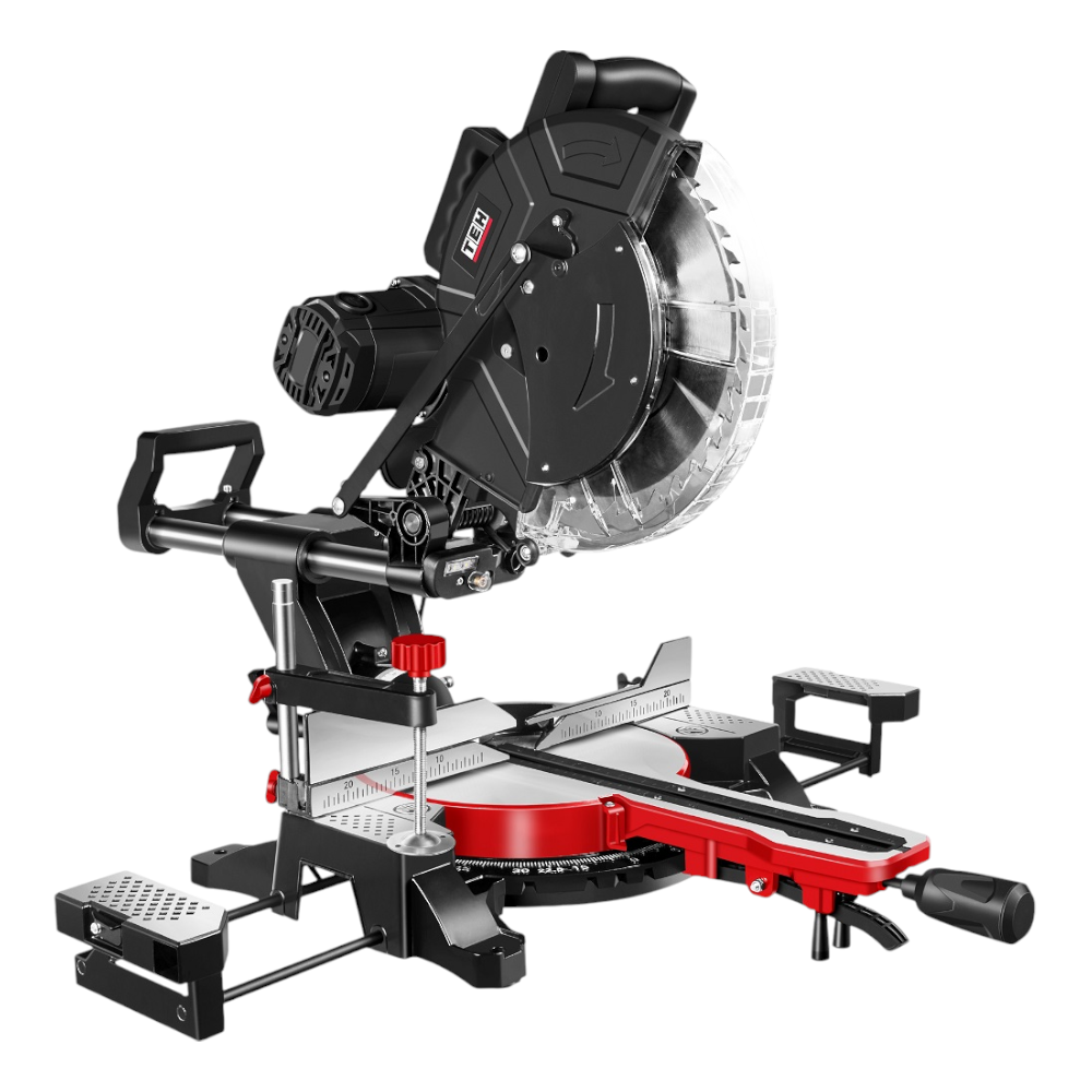 Sierra Ingleteadora Telescópica 2000W 305mm  con Láser TMS30520B TEHTOOLS