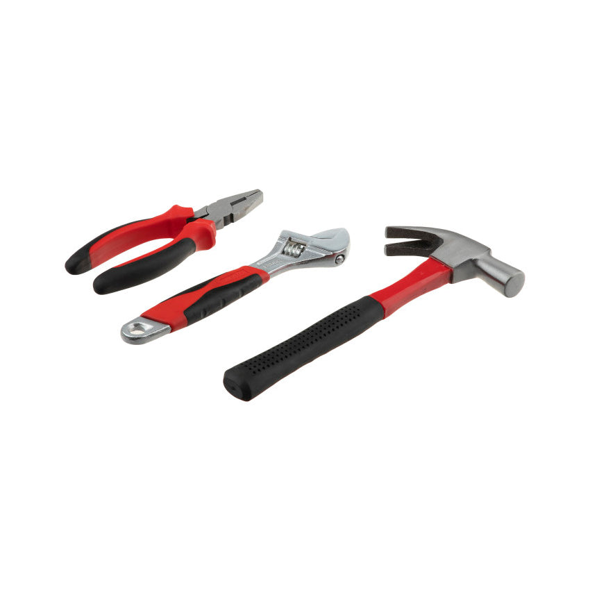 Set Kit de Herramientas + Taladro Inalámbrico 12v 10mm 23 Nm 2 Baterías TEHTOOLS