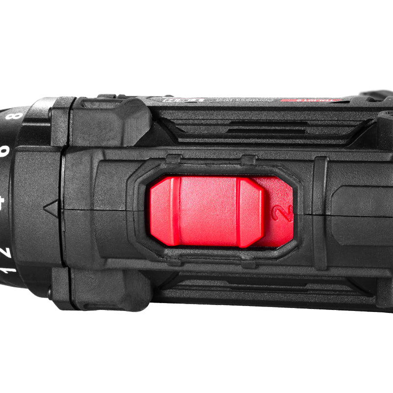 Set Kit de Herramientas + Taladro Inalámbrico 12v 10mm 23 Nm 2 Baterías TEHTOOLS