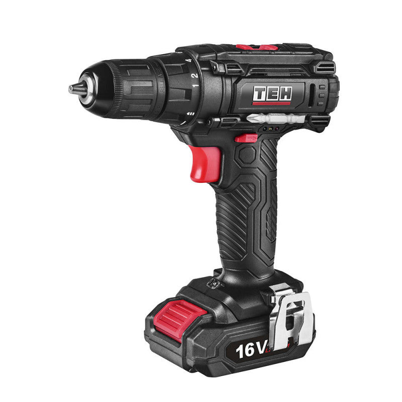 Taladro Inalámbrico 16V 10mm 28 Nm 2 Baterías TEHTOOLS